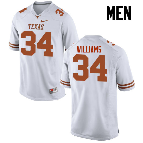 Men #34 Ricky Williams Texas Longhorns College Football Jerseys-White